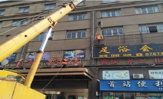 洛阳安装较高的门店招牌有什么好的方法？
